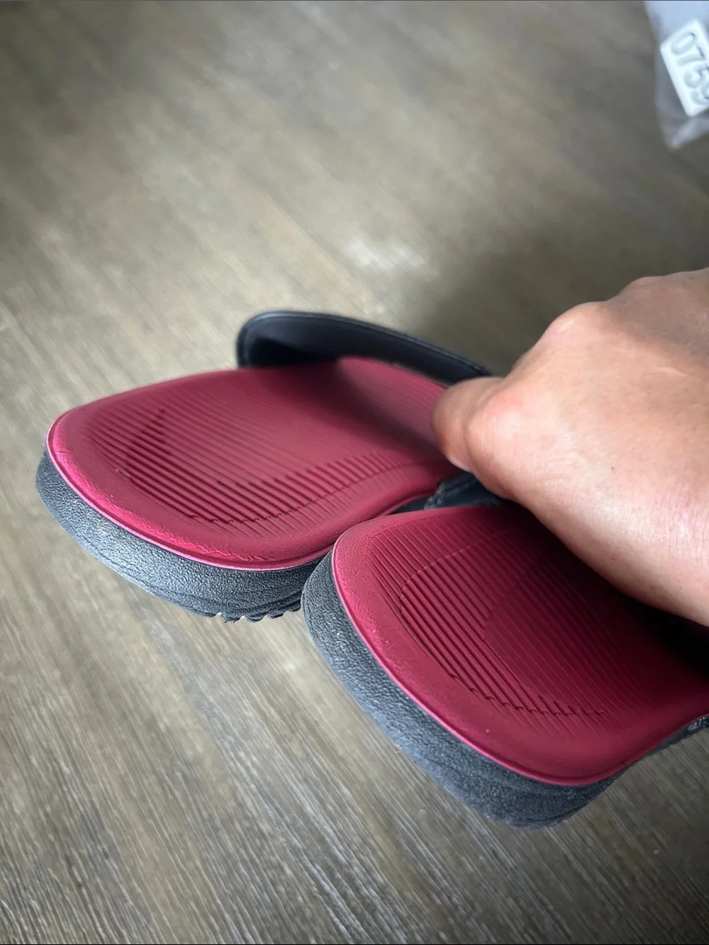 Nike Kids Hot Pink and Black Slide Sandals, Sz. 11C.